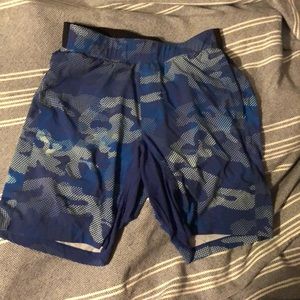 Blue camo Lululemon Shorts